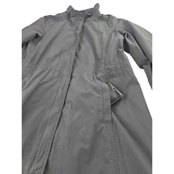 Eilleen Fisher | Grey, Knee Length, High Collar Jacket | Size Medium - Picture 4 of 7